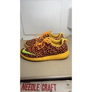 Nike Roshe Run FB Leopard Cheetah Orange Volt 580573-838 Men's